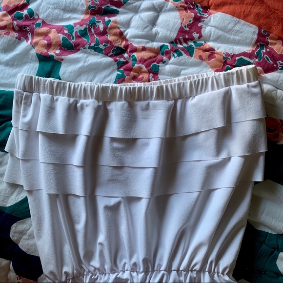 G by Guess White Tiered Ruffle Romper - Picture 5 of 7